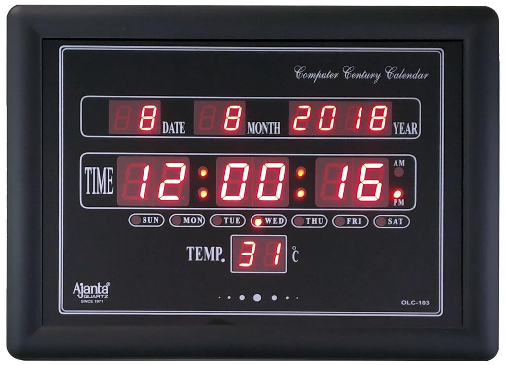 Ajanta Digital Alarm Clock red