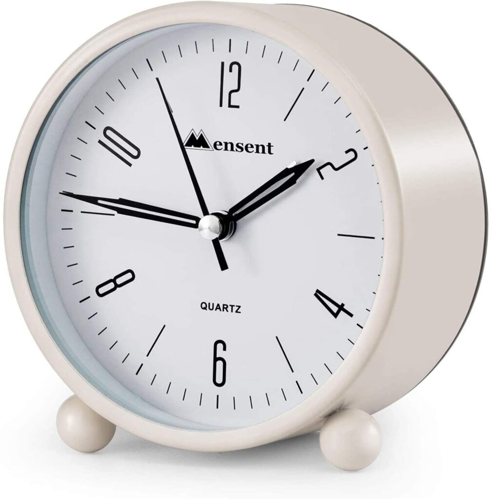 PureTime 4" Silent Analog Alarm Clock