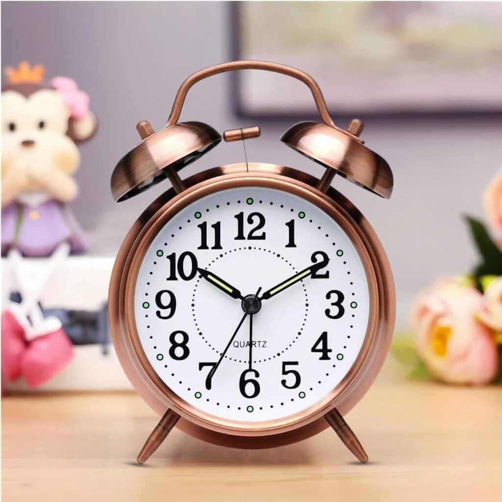 Twin Bell Analog Alarm Clock